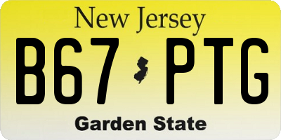 NJ license plate B67PTG