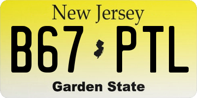 NJ license plate B67PTL