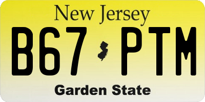 NJ license plate B67PTM