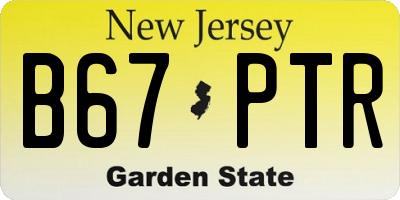 NJ license plate B67PTR