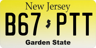 NJ license plate B67PTT