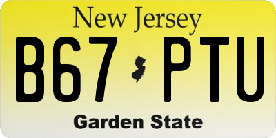 NJ license plate B67PTU