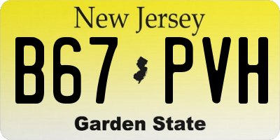 NJ license plate B67PVH