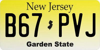 NJ license plate B67PVJ