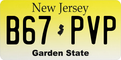 NJ license plate B67PVP