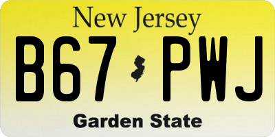 NJ license plate B67PWJ