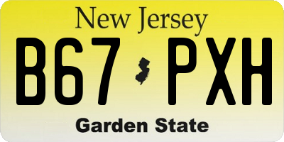 NJ license plate B67PXH