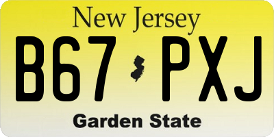 NJ license plate B67PXJ