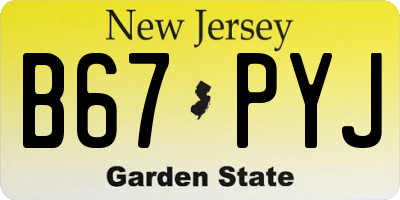 NJ license plate B67PYJ