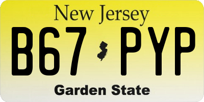 NJ license plate B67PYP