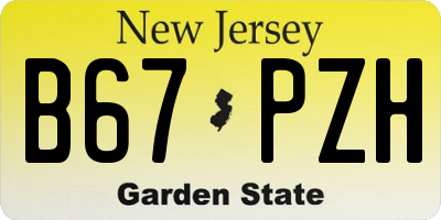 NJ license plate B67PZH