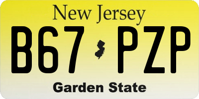 NJ license plate B67PZP