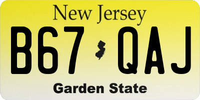NJ license plate B67QAJ