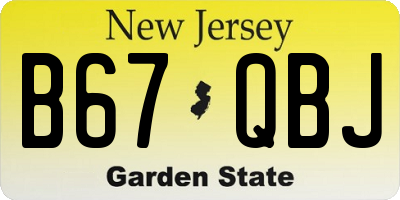 NJ license plate B67QBJ