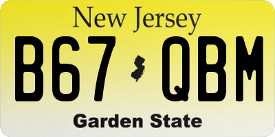 NJ license plate B67QBM