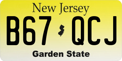 NJ license plate B67QCJ