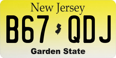 NJ license plate B67QDJ