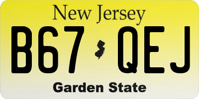 NJ license plate B67QEJ