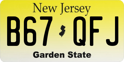 NJ license plate B67QFJ