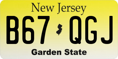 NJ license plate B67QGJ