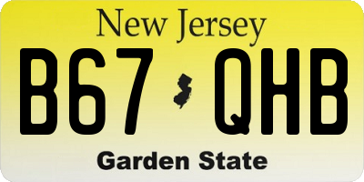 NJ license plate B67QHB