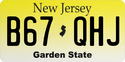 NJ license plate B67QHJ
