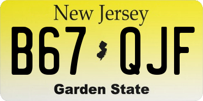 NJ license plate B67QJF