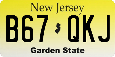 NJ license plate B67QKJ