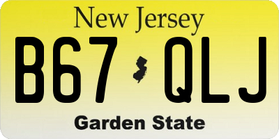 NJ license plate B67QLJ