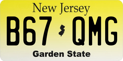 NJ license plate B67QMG
