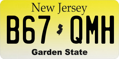 NJ license plate B67QMH
