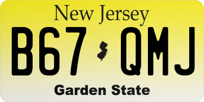 NJ license plate B67QMJ