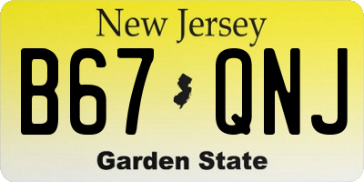 NJ license plate B67QNJ