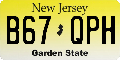 NJ license plate B67QPH