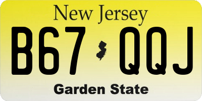 NJ license plate B67QQJ