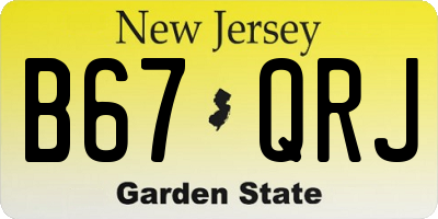 NJ license plate B67QRJ