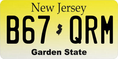NJ license plate B67QRM
