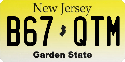 NJ license plate B67QTM
