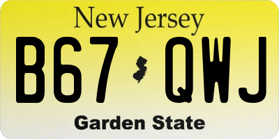NJ license plate B67QWJ