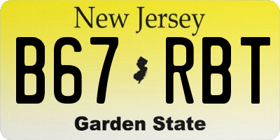 NJ license plate B67RBT