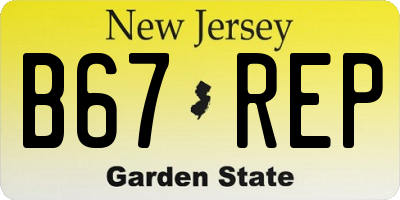 NJ license plate B67REP