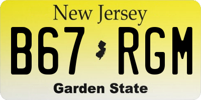 NJ license plate B67RGM