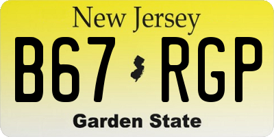 NJ license plate B67RGP