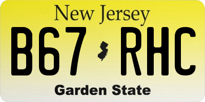 NJ license plate B67RHC