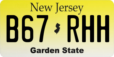 NJ license plate B67RHH