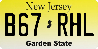 NJ license plate B67RHL