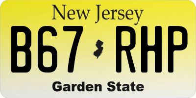 NJ license plate B67RHP