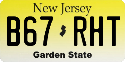 NJ license plate B67RHT
