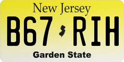 NJ license plate B67RIH