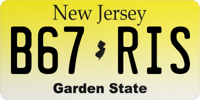 NJ license plate B67RIS